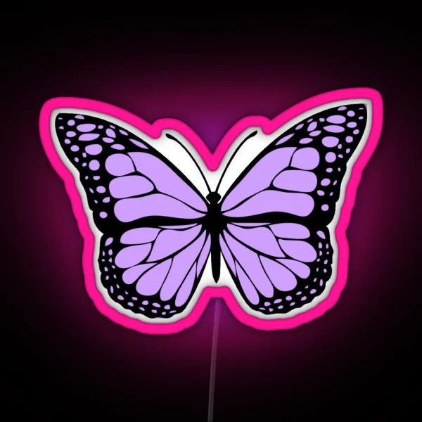 Light Purple Butterfly RGB Neon Sign