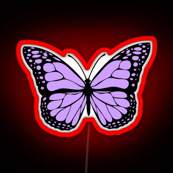 Light Purple Butterfly RGB Neon Sign