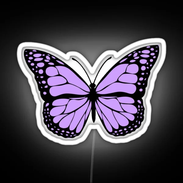Light Purple Butterfly RGB Neon Sign