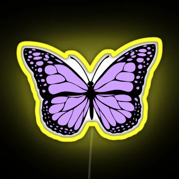 Light Purple Butterfly RGB Neon Sign