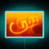 Vibrant neon light trail art wall decor design statement piece