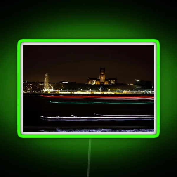 Light Trails Across The Mersey RGB Neon Sign
