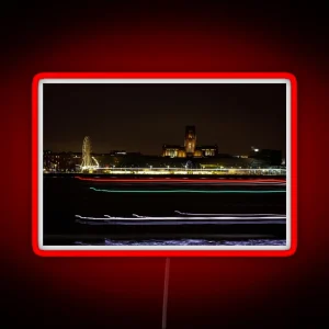 Light Trails Across The Mersey RGB Neon Sign