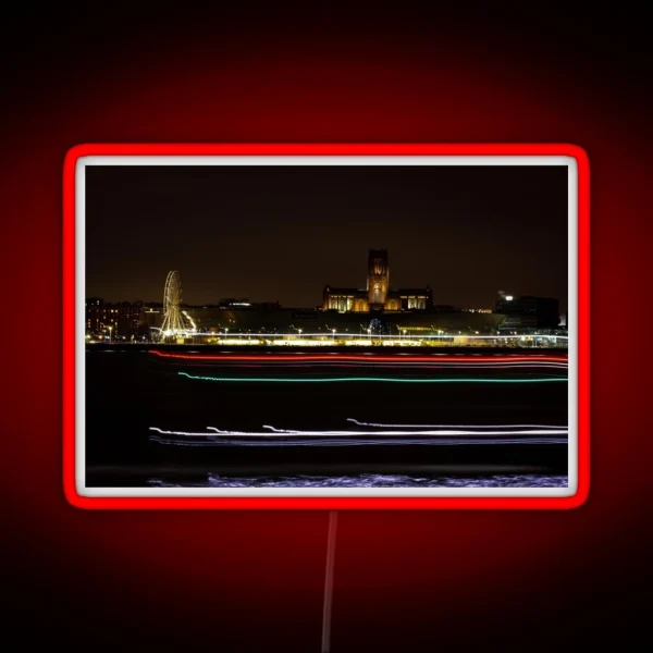 Light Trails Across The Mersey RGB Neon Sign