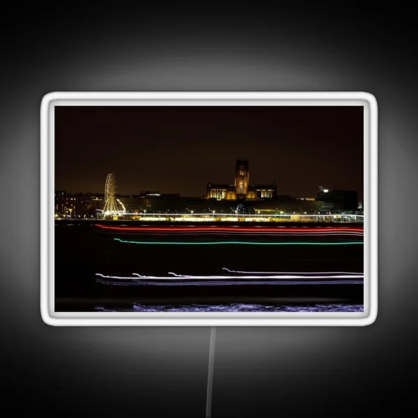 Light Trails Across The Mersey RGB Neon Sign