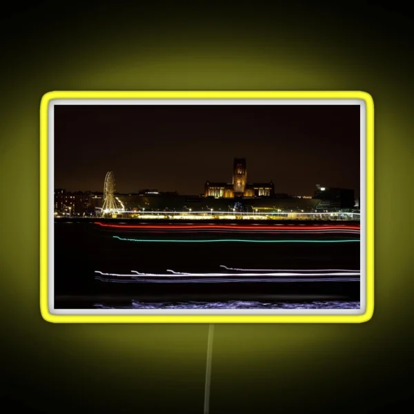 Light Trails Across The Mersey RGB Neon Sign