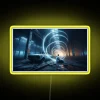 RGB LED Canvas with Dynamic Light Trail Displays Neon Art