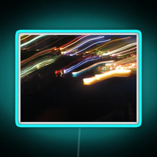 Light Trails At Night RGB Neon Sign