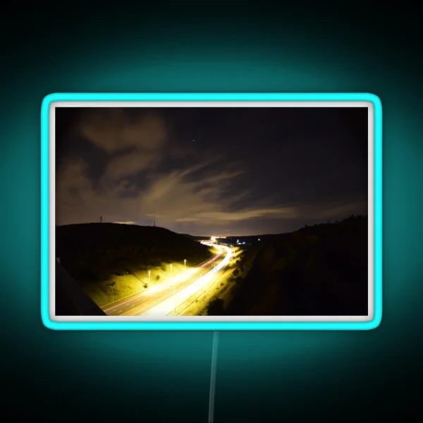 Light Trails On M62 Yorkshire RGB Neon Sign