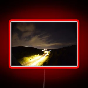 Light Trails On M62 Yorkshire RGB Neon Sign