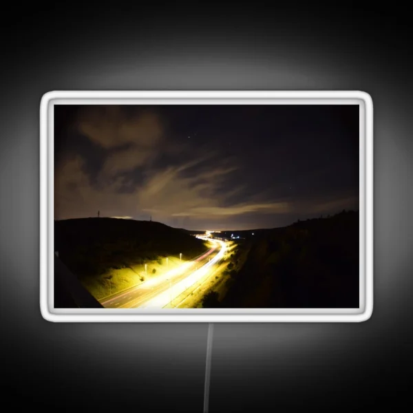 Light Trails On M62 Yorkshire RGB Neon Sign