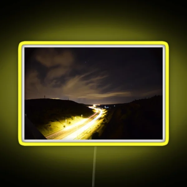 Light Trails On M62 Yorkshire RGB Neon Sign