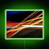 Add ambient color with vibrant light trails RGB LED signage.