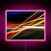 Dynamic Colorful Ambient Light Trails on RGB LED Canvas Sign