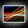 Dazzling color-changing LED light trails in vibrant RGB hues