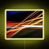 Customizable RGB LED light trails signs with programmable color effects