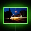 RGB colored neon light trails decorative sign with unique glow
