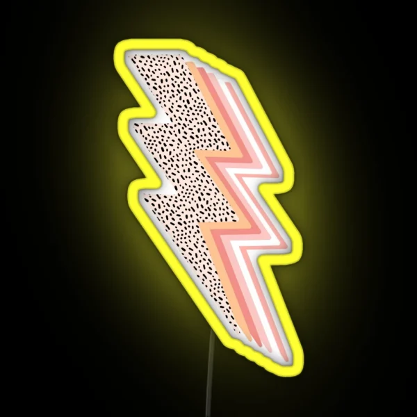 Lightning Bolt Aesthetic Pink RGB Neon Sign