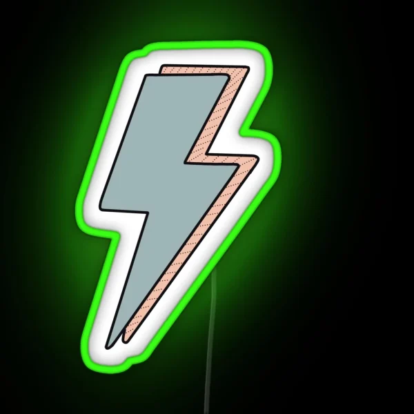 Lightning Bolt Aesthetic RGB Neon Sign