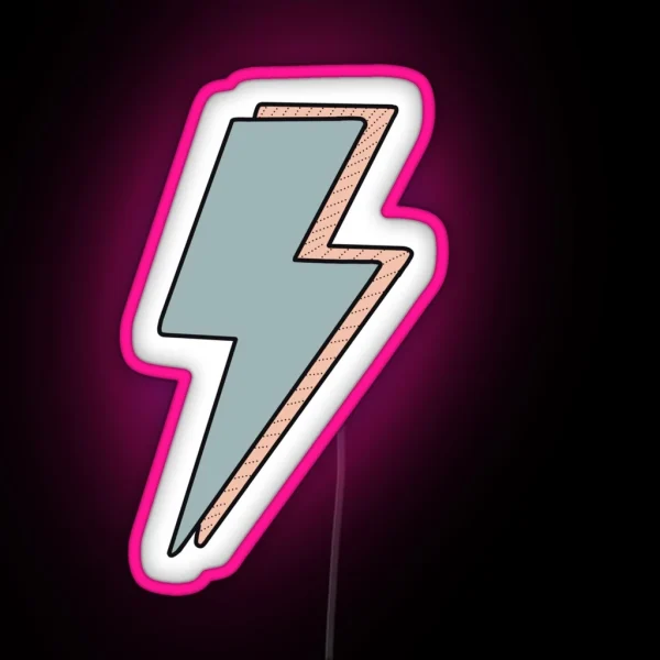 Lightning Bolt Aesthetic RGB Neon Sign