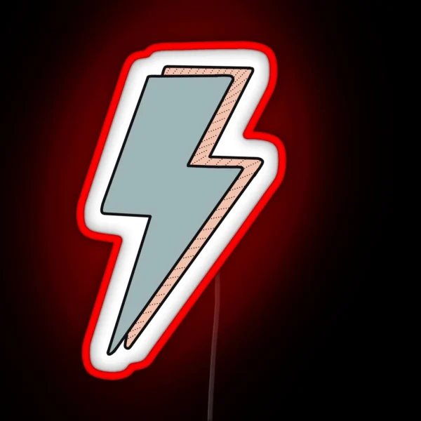 Lightning Bolt Aesthetic RGB Neon Sign