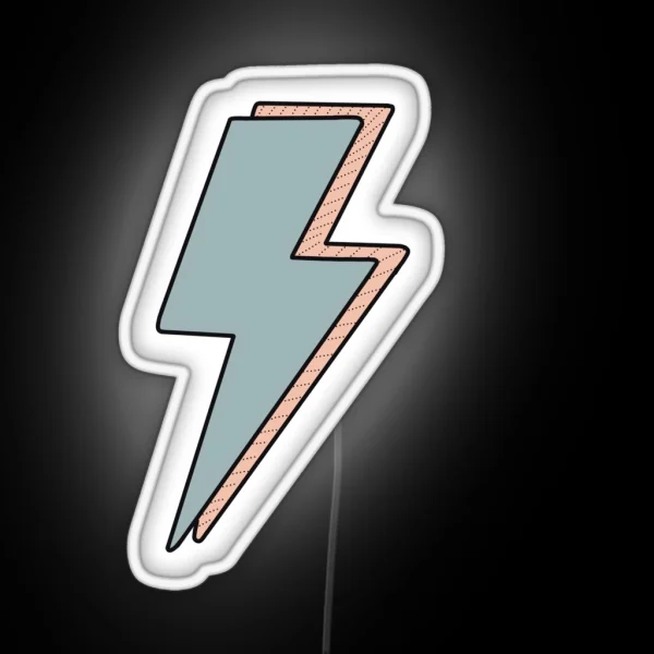 Lightning Bolt Aesthetic RGB Neon Sign
