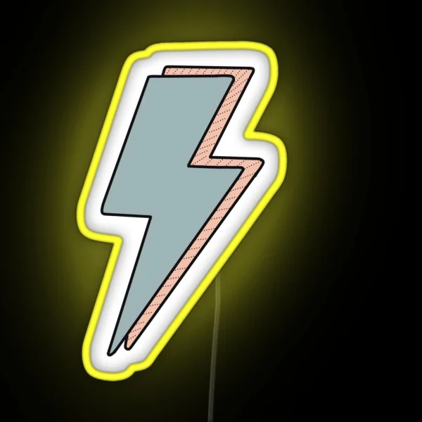 Lightning Bolt Aesthetic RGB Neon Sign