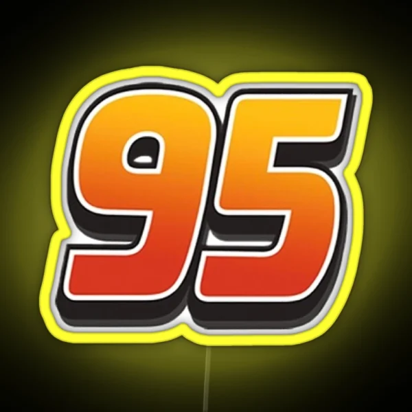 Lightning Mcqueen Cars 95 Classic RGB Neon Sign