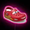 Color-Changing RGB Neon Sign with Lightning McQueen Crocs Theme