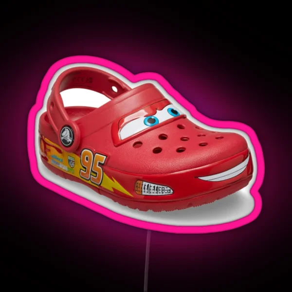 Lightning Mcqueen Crocs RGB Neon Sign