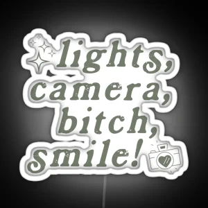 Lights Camera Bitch Smile Led Taylor Swift RGB Neon Sign