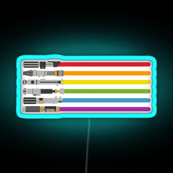 Lightsaber Rainbow RGB Neon Sign