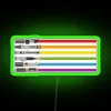 Galactic neon lightsaber rainbow color changing RGB signage decor artwork