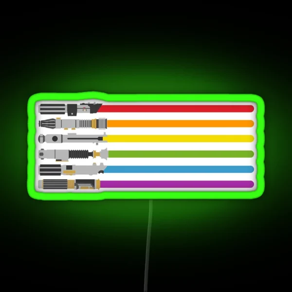 Lightsaber Rainbow RGB Neon Sign