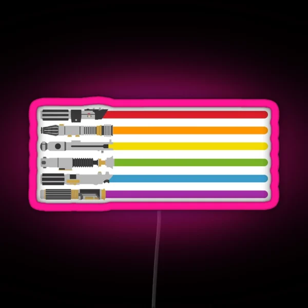 Lightsaber Rainbow RGB Neon Sign