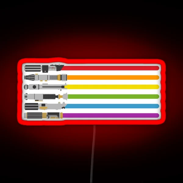 Lightsaber Rainbow RGB Neon Sign