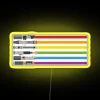 Multicolor rainbow LED lightsaber sign for bedroom decor or party