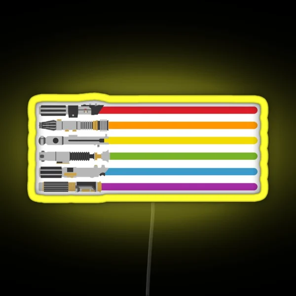 Lightsaber Rainbow RGB Neon Sign