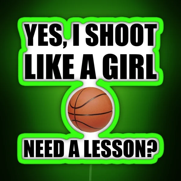 Like A Girl Basketball RGB Neon Sign