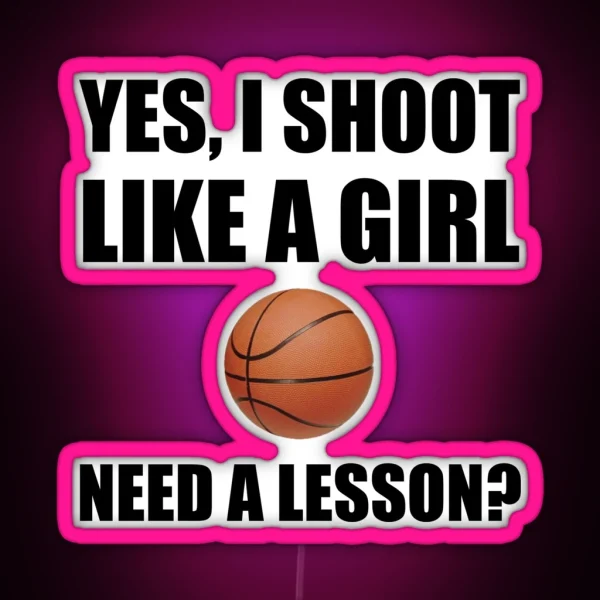 Like A Girl Basketball RGB Neon Sign