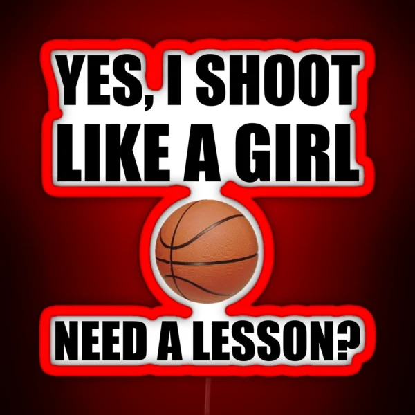 Like A Girl Basketball RGB Neon Sign