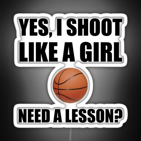 Like A Girl Basketball RGB Neon Sign