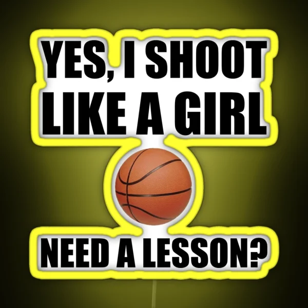 Like A Girl Basketball RGB Neon Sign