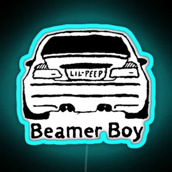 Lil Peep And Lil Tracy Beamer Boy Car Design RGB Neon Sign