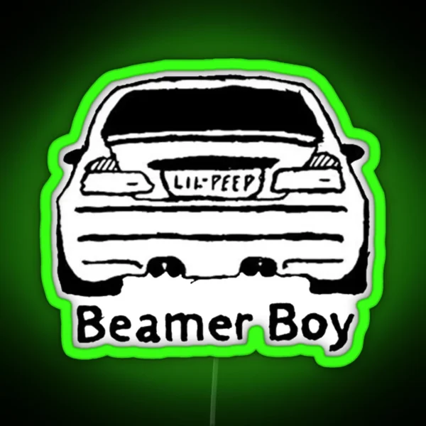 Lil Peep And Lil Tracy Beamer Boy Car Design RGB Neon Sign