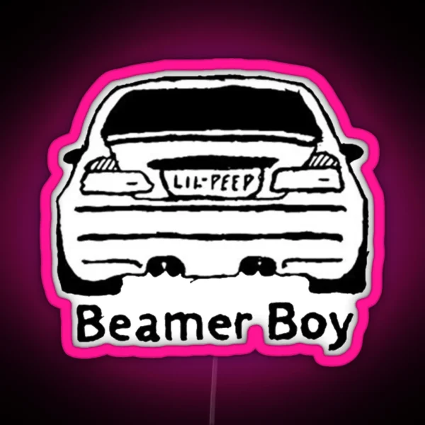 Lil Peep And Lil Tracy Beamer Boy Car Design RGB Neon Sign