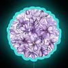 Vibrant lilac LED neon room decor in full RGB colour.