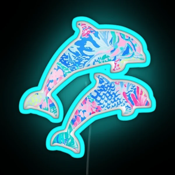 Lilly Pulitzer Dolphin Led RGB Neon Sign