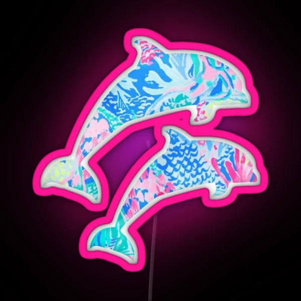 Lilly Pulitzer Dolphin Led RGB Neon Sign