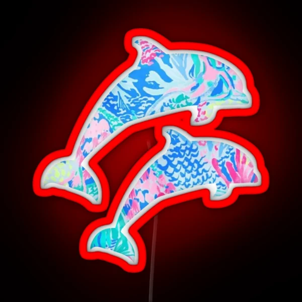 Lilly Pulitzer Dolphin Led RGB Neon Sign